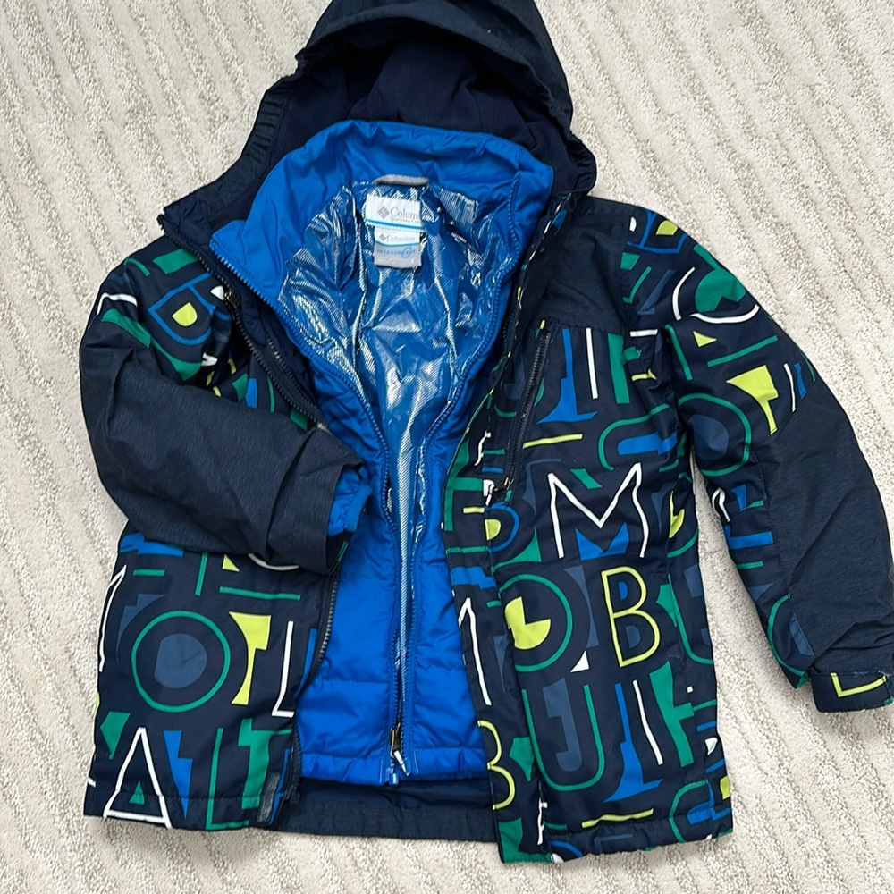 Columbia blue kids 3 in 1 jackets
